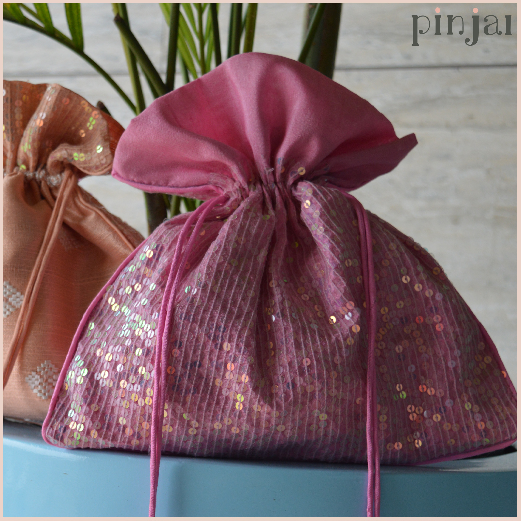 Pink Star Sequence Potli